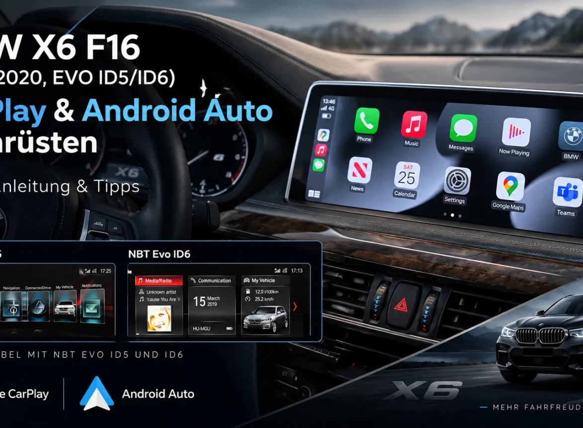 BMW X6 F16/F86 CarPlay & Android Auto nachrüsten – Einbauanleitung für EVO ID5/ID6