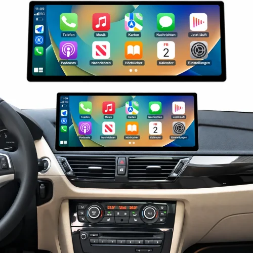 BMW X1 E84 mit nachgerüstetem 12,3 Zoll Touchscreen und kabellosem Apple CarPlay