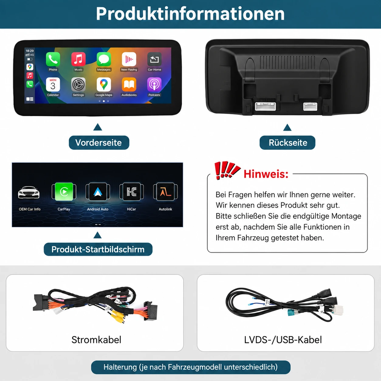 Mercedes-Benz A/B-Klasse, CLA & GLA (2013-2015) 10,25-/12,3-Zoll-Linux-Display mit CarPlay & Android Auto – Bild 8