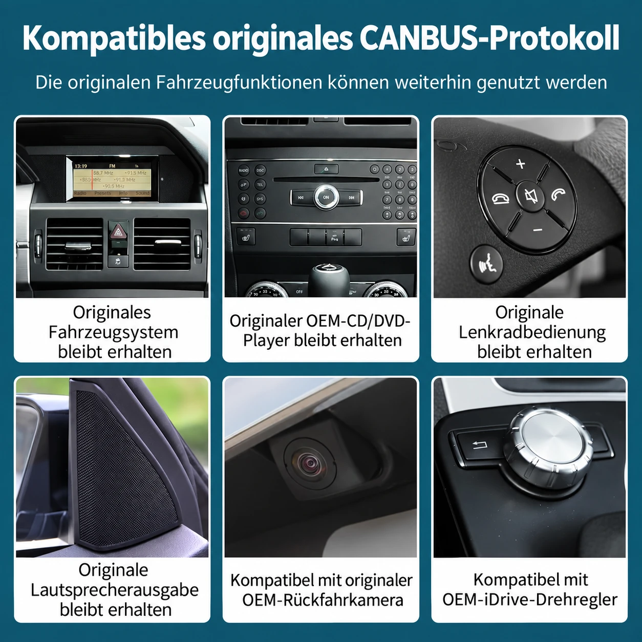 Mercedes-Benz GLK X204 (2008-2015) 10,25-/12,3-Zoll-Linux-Display mit CarPlay & Android Auto – Bild 6