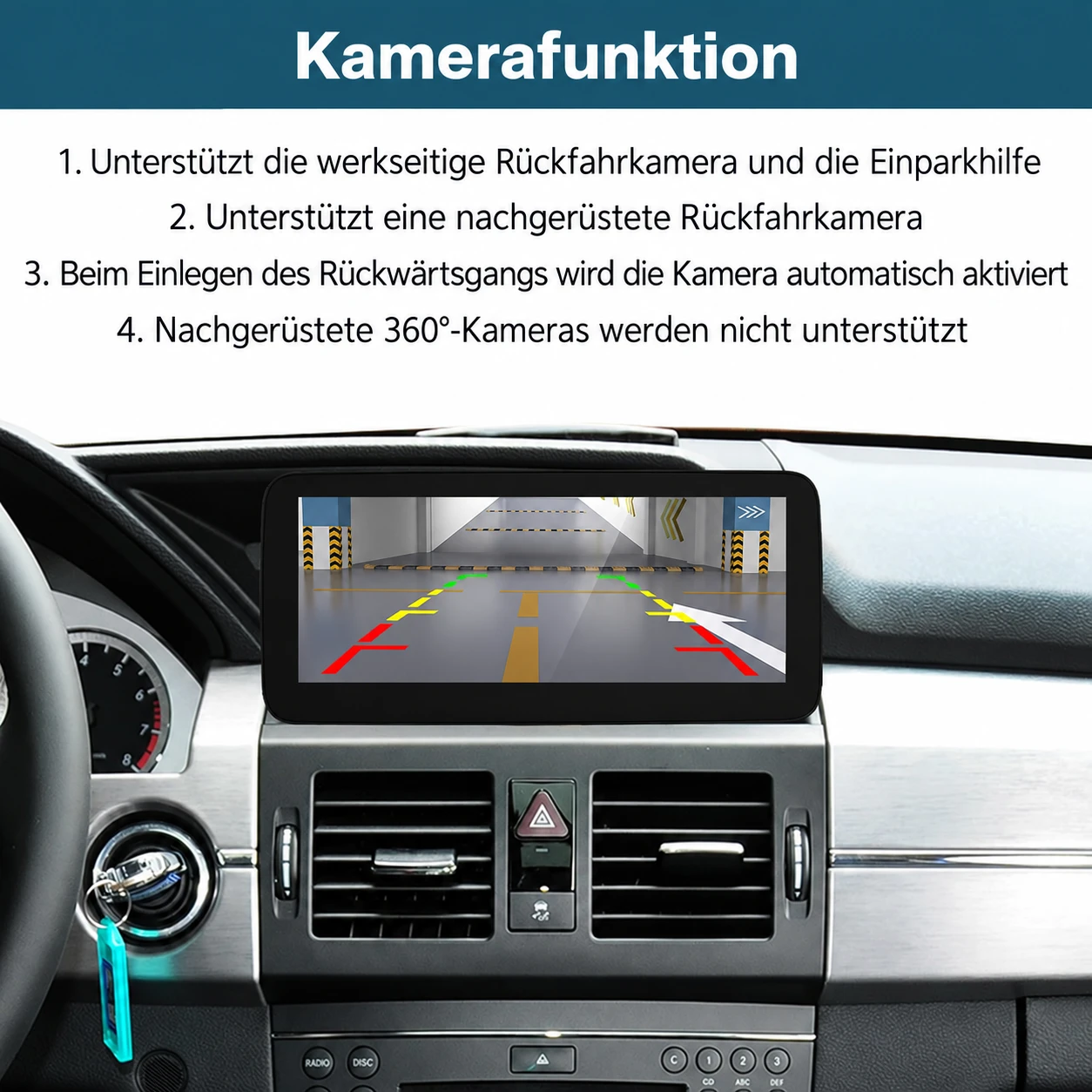Mercedes-Benz GLK X204 (2008-2015) 10,25-/12,3-Zoll-Linux-Display mit CarPlay & Android Auto – Bild 7