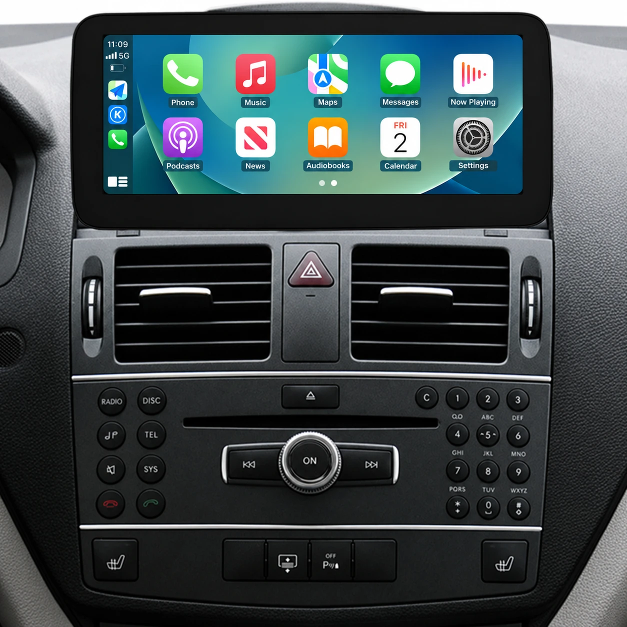 Mercedes C-Klasse W204 10,25/12,3 Zoll Linux CarPlay Display (2008–2010) – NTG 4.0