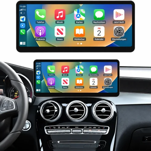 Mercedes-Benz C-Klasse W205 / GLC X253 / V-Klasse W447 10,25-/12,3-Zoll-Linux-Display mit CarPlay & Android Auto