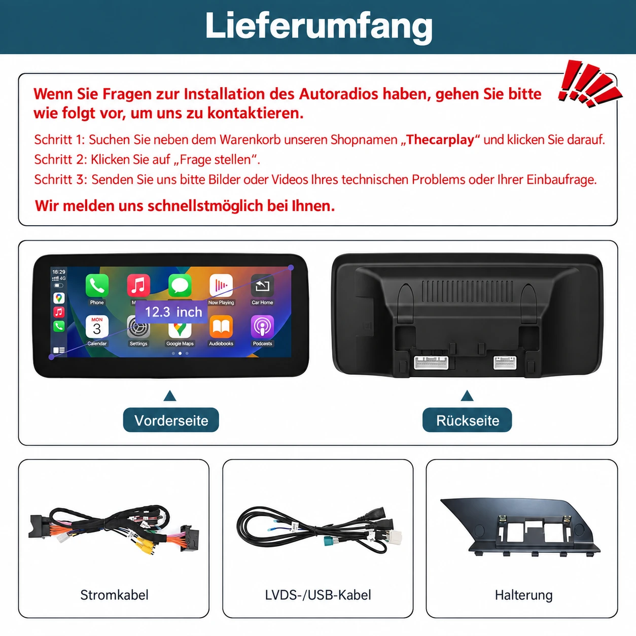 Mercedes-Benz GLK X204 (2008-2015) 10,25-/12,3-Zoll-Linux-Display mit CarPlay & Android Auto – Bild 10