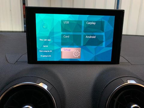 Wechsel zur CarPlay Oberfläche im Audi Q2