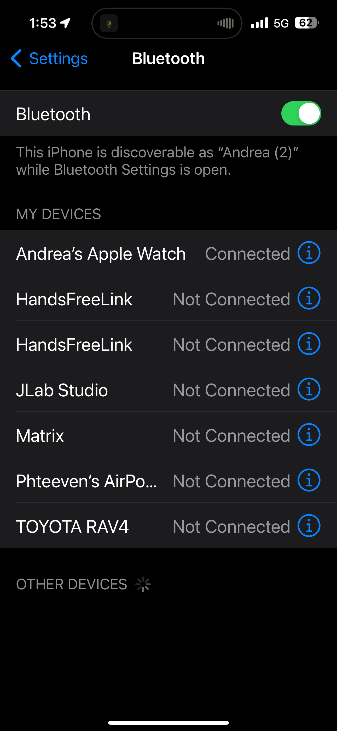 Gehen Sie in die Bluetooth-Einstellungen Ihres aktuellen iPhones und trennen Sie die Verbindung zum Auto