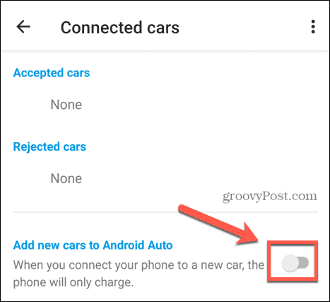 Hinzufügen eines neuen Fahrzeugs in Android Auto