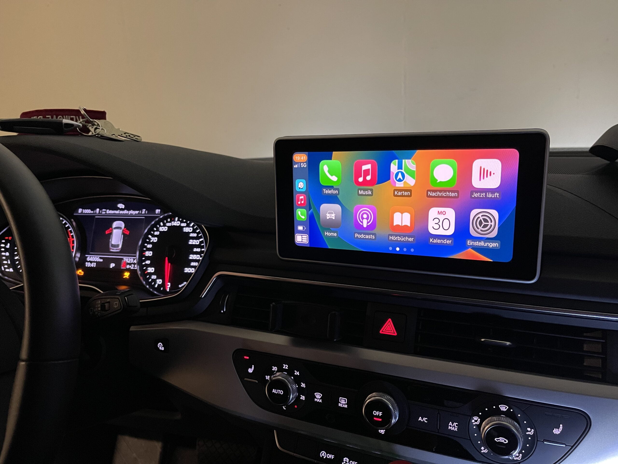 Audi A4 B9 Carplay-Schnittstelle