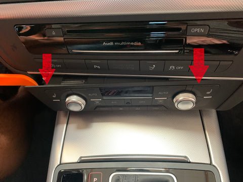 Audi A6 Klimabedienteil mit Kunststoffhebel entfernen