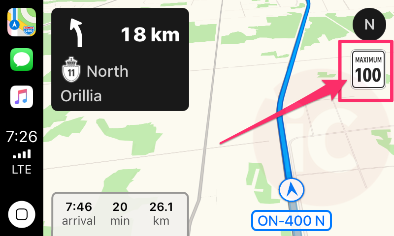 Carplay Apple Maps Geschwindigkeitsbegrenzung