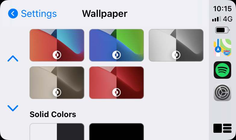 CarPlay bietet 5 Hintergrundoptionen