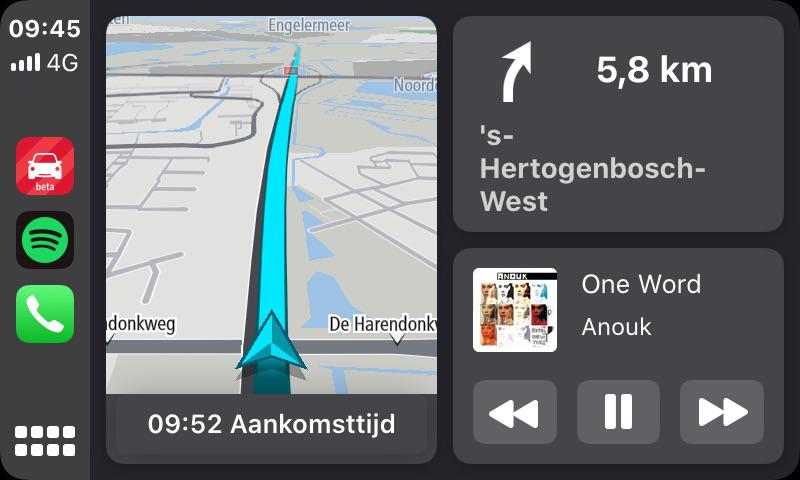 TomTom GO CarPlay-Schnittstelle