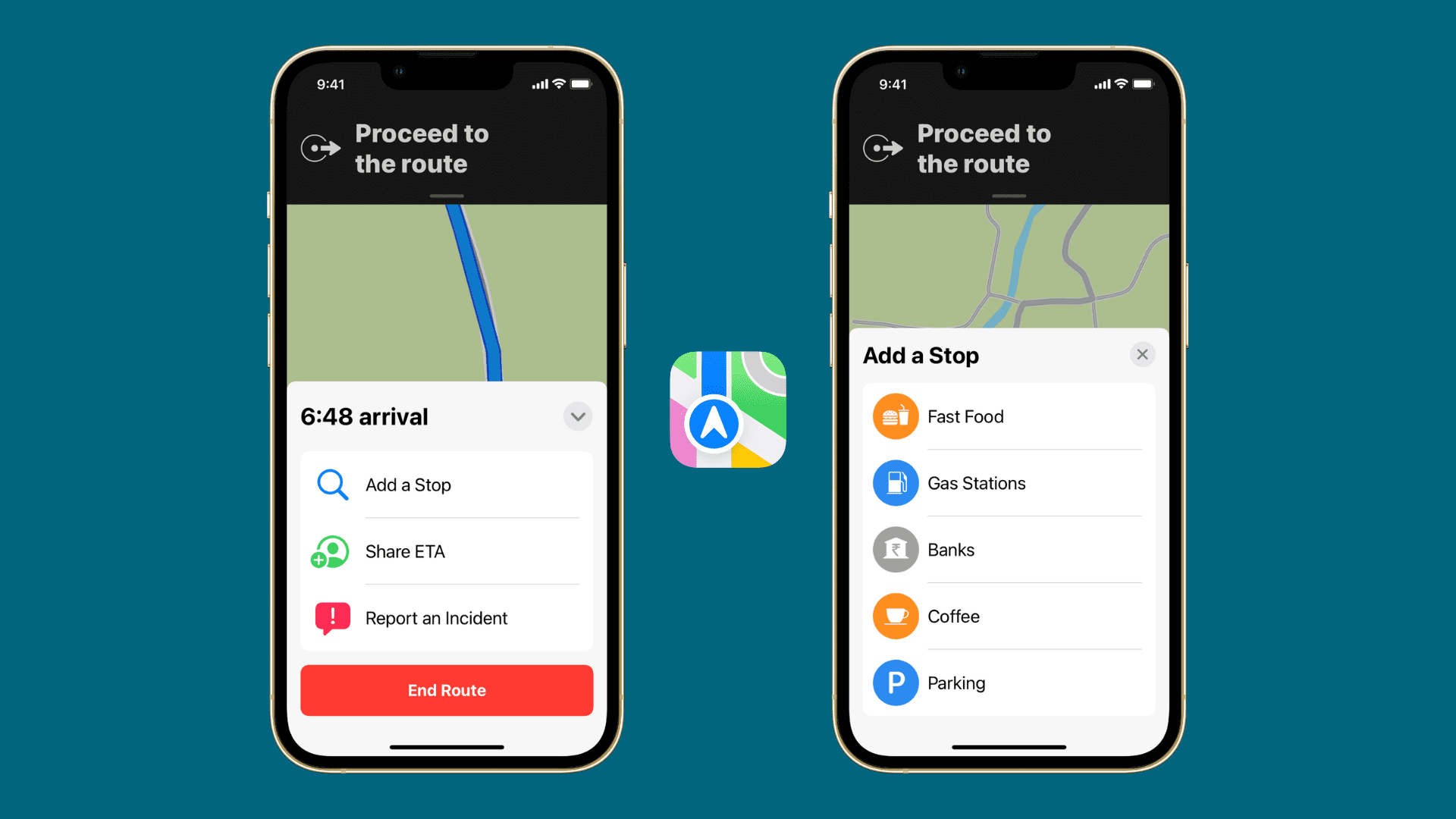 Hinzufügen eines Wegpunkts zu Apple Maps