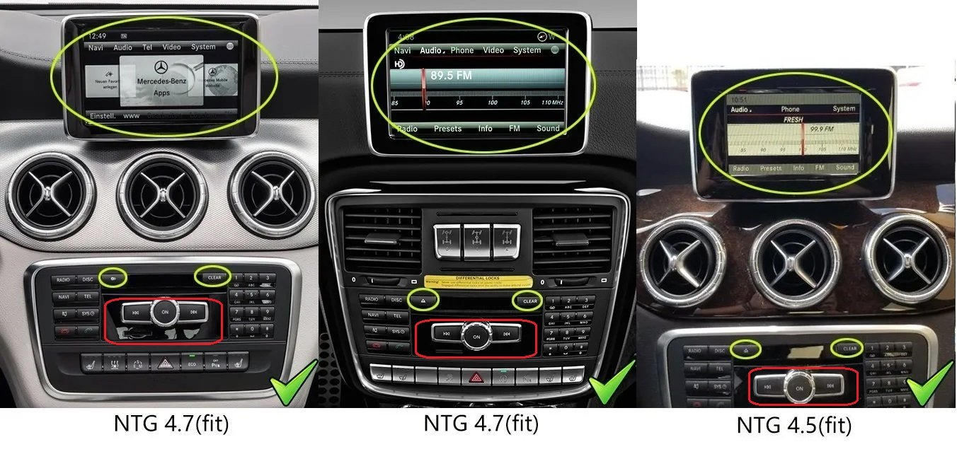 NTG 4.5 & 4.7 Radiomenü und CD-Bedienfeld