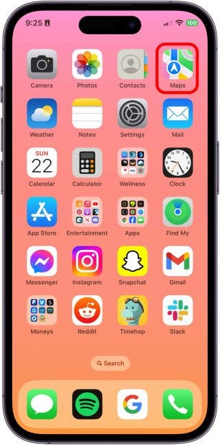 Öffne die Karten-App