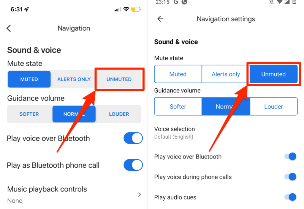 Lautstärke der Google Maps-Sprachführung