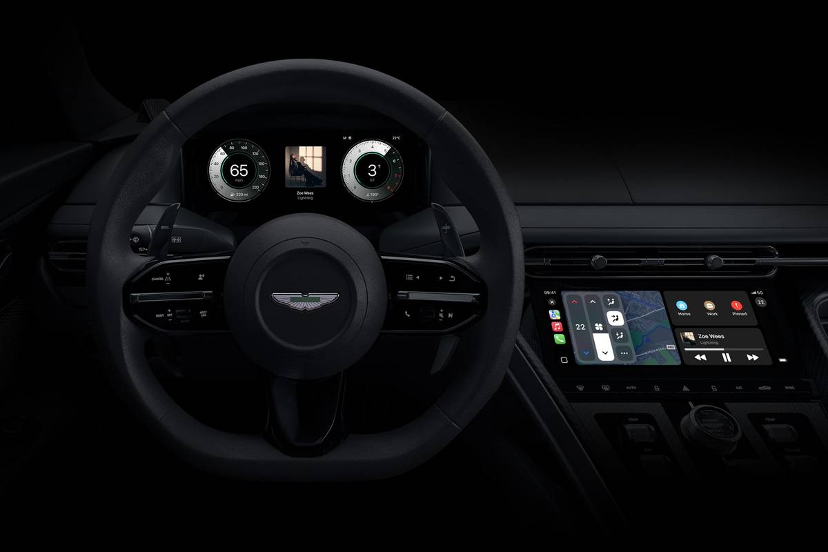 Aston Martin Apple CarPlay-Integration |. Herstellerfotos