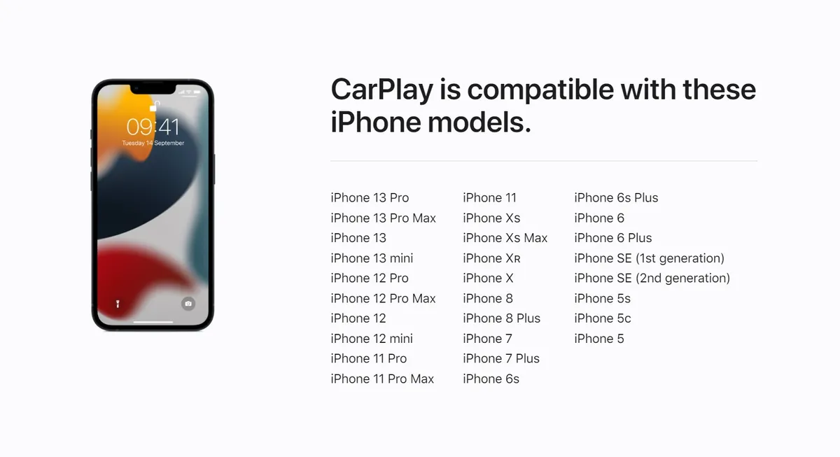 iPhone kompatibel mit CarPlay