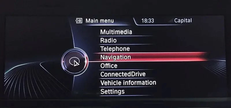 BMW NBT iDrive Hauptmenü