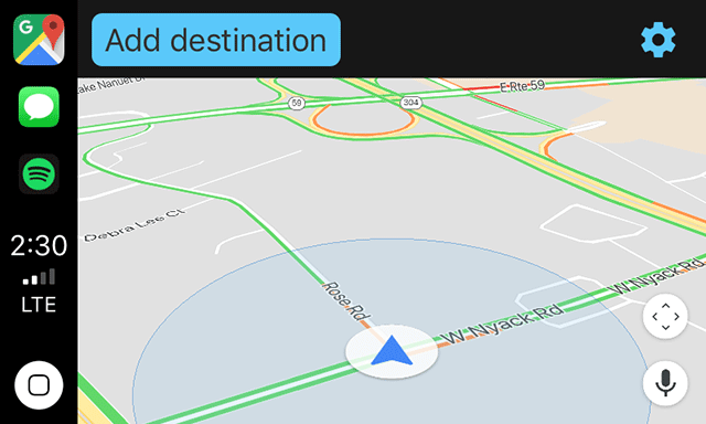 Google Maps carplay
