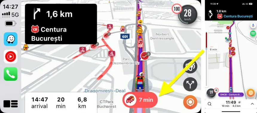 Waze färbt Staus