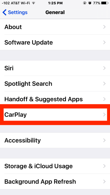 Carplay-Funktion im Apple-Handy