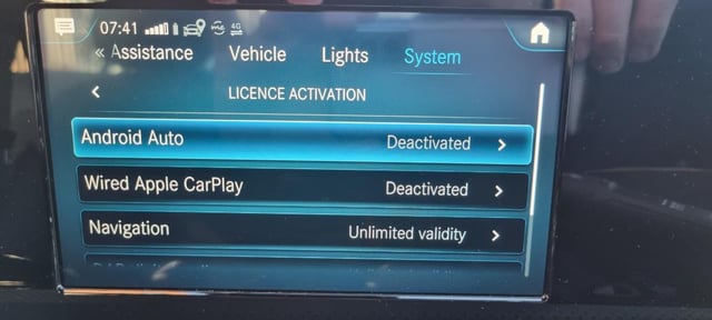 Android Auto im Mercedes-Benz Systemmenü