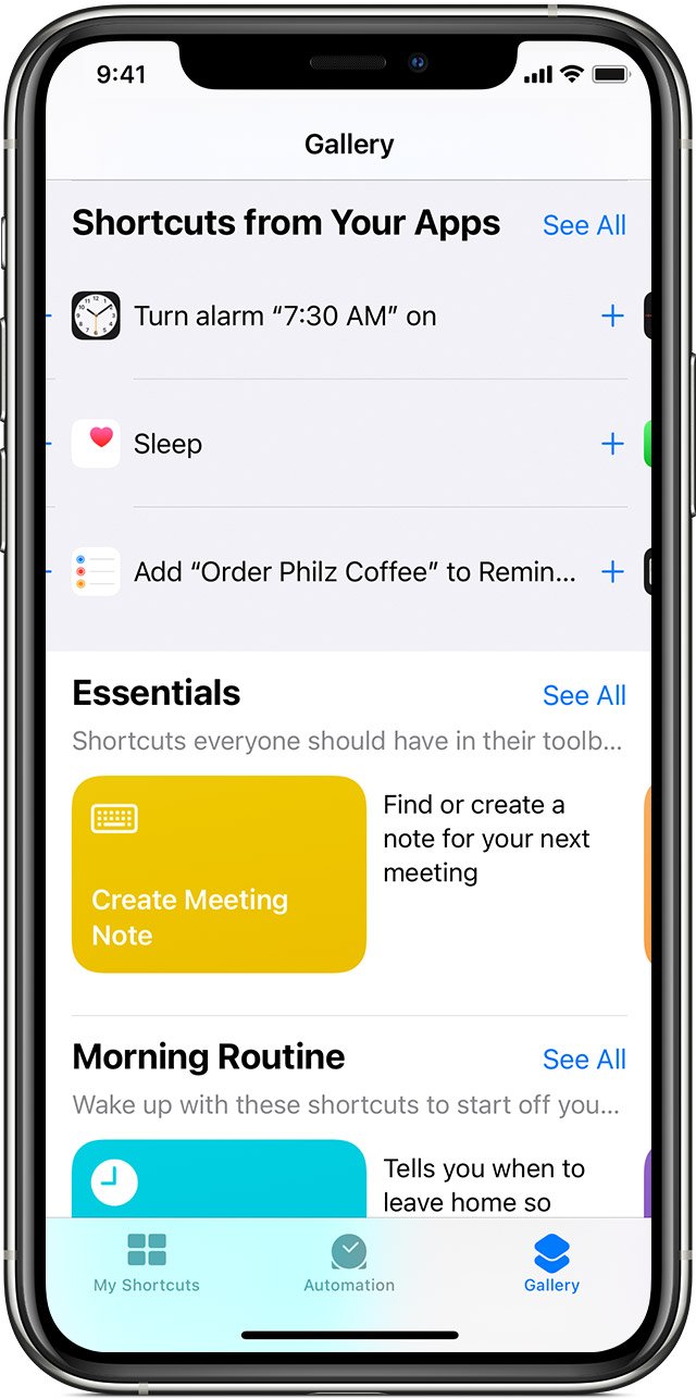 Siri Kurzbefehle app