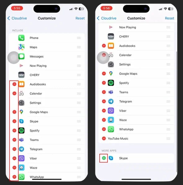 Carplay-App hinzufügen